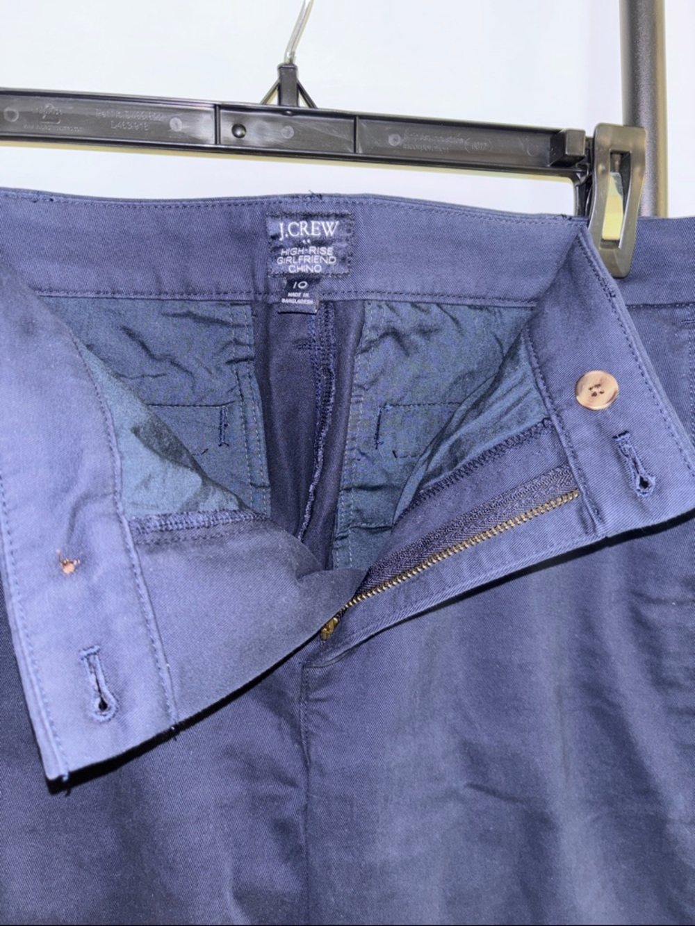 J. Crew Womens Navy Cotton Chinos - Picture 2 of 5